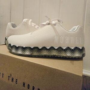 NOBULL White Athletic Shoes with Geometric Black Gray Sole
New in Box